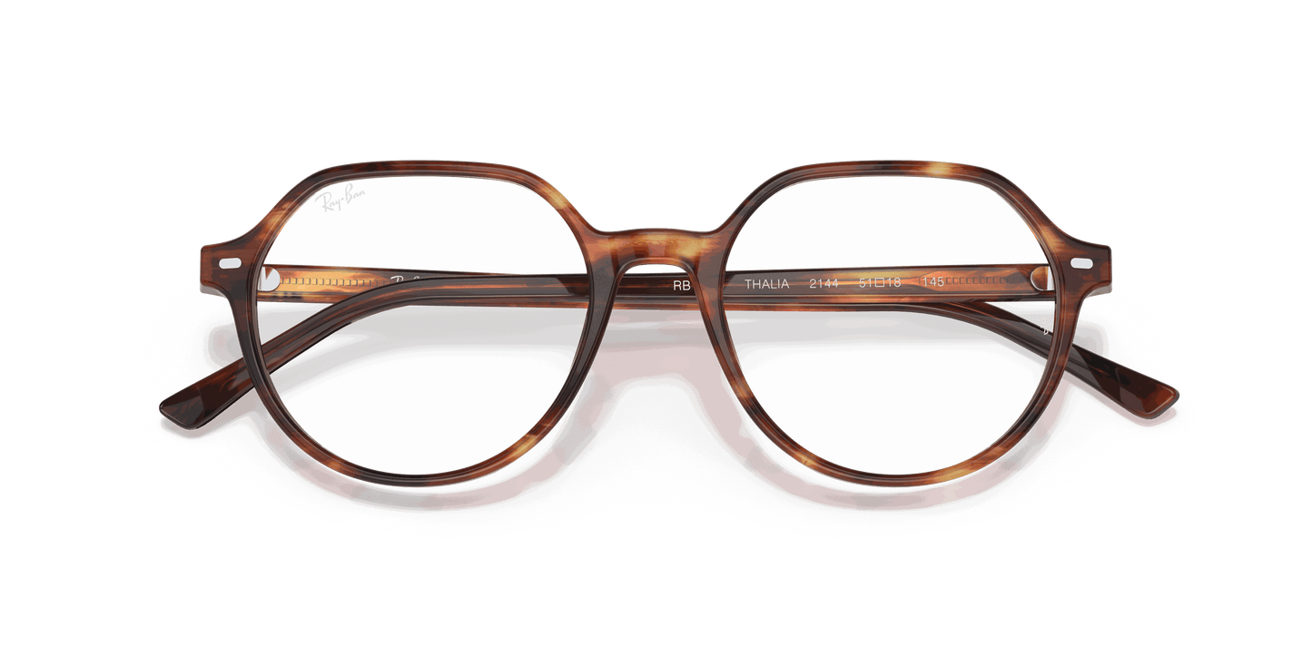 [Clear Lenses, Polished Striped Havana Frame]