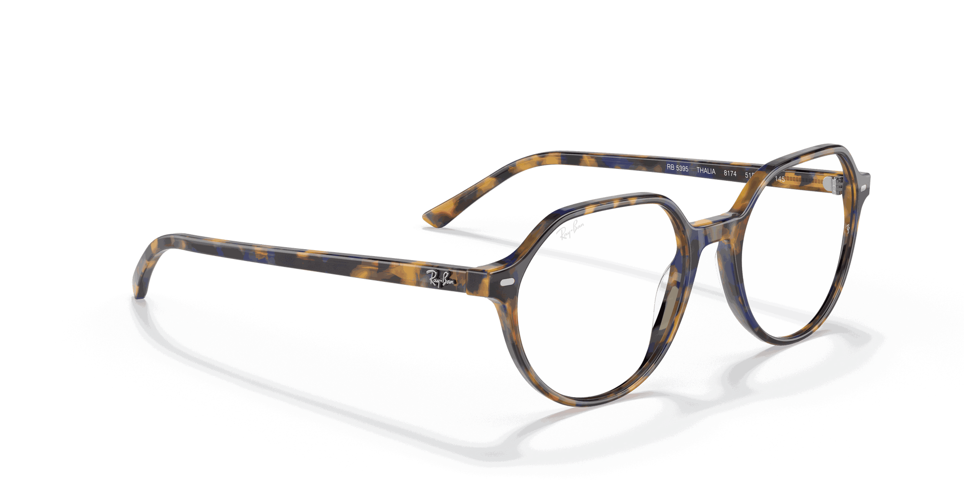 [Clear Lenses, Polished Yellow & Blue Havana Frame]