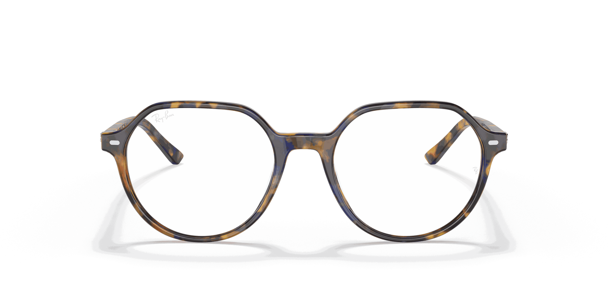 [Clear Lenses, Polished Yellow & Blue Havana Frame]