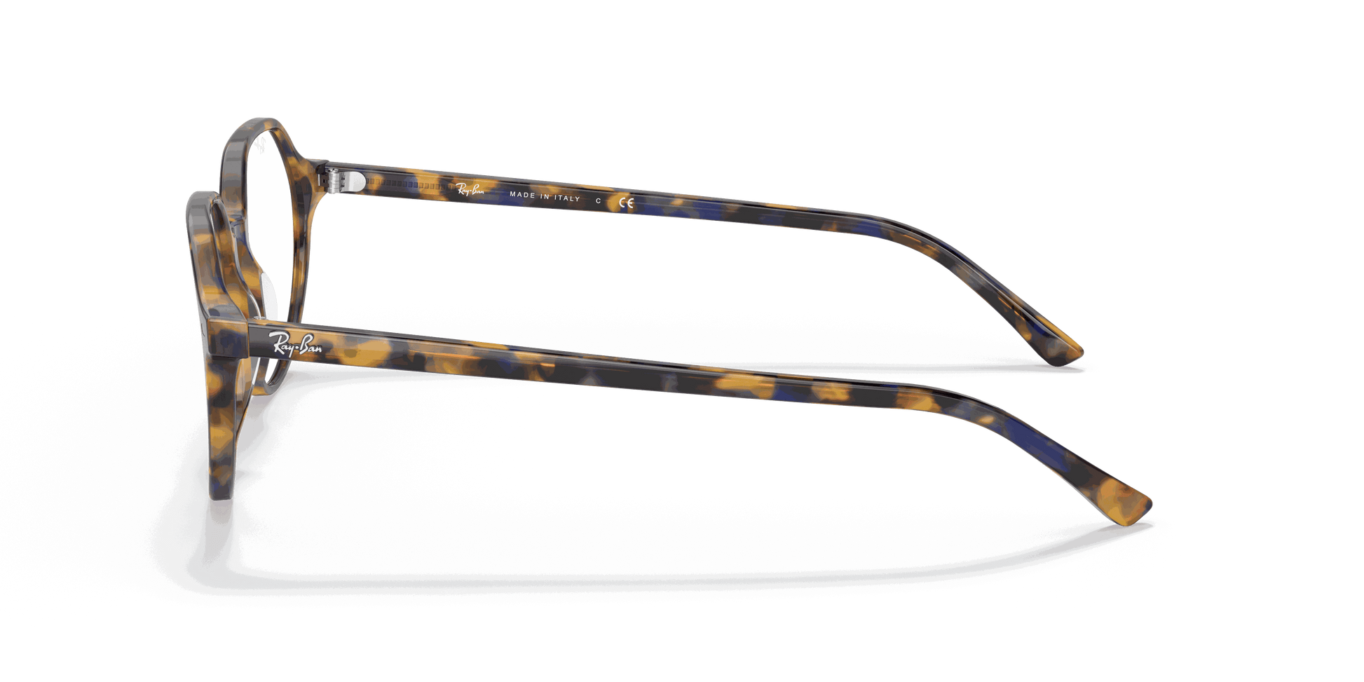 [Clear Lenses, Polished Yellow & Blue Havana Frame]