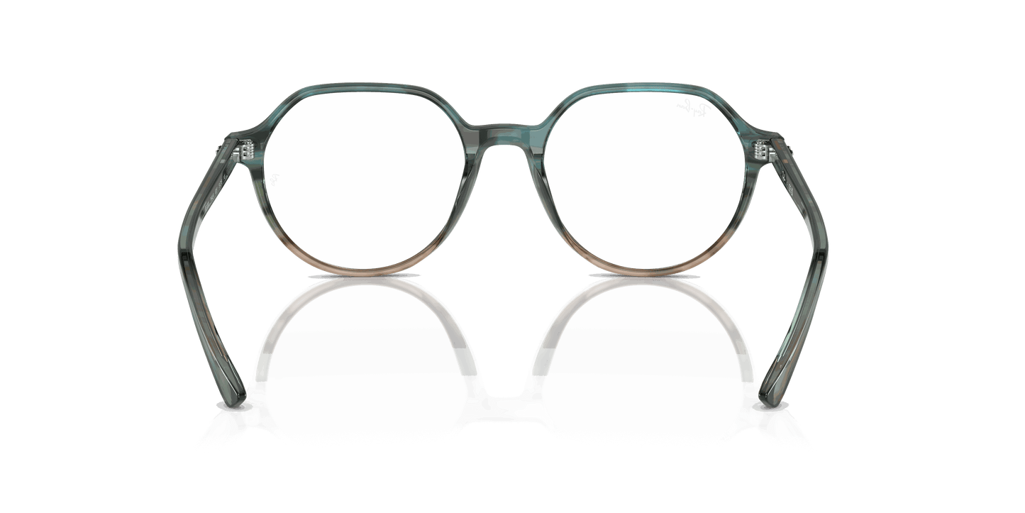 [Clear Lenses, Polished Striped Blue & Green Frame]