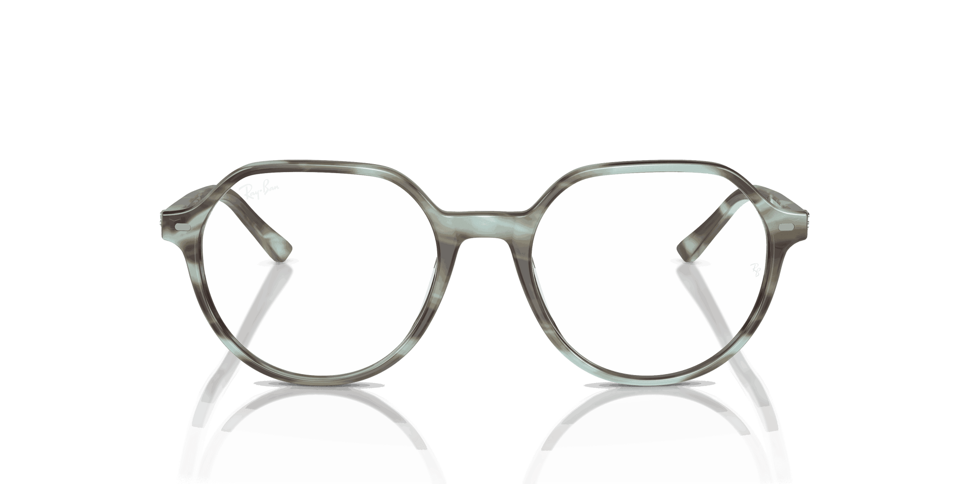 [Clear Lenses, Polished Striped Green Frame]