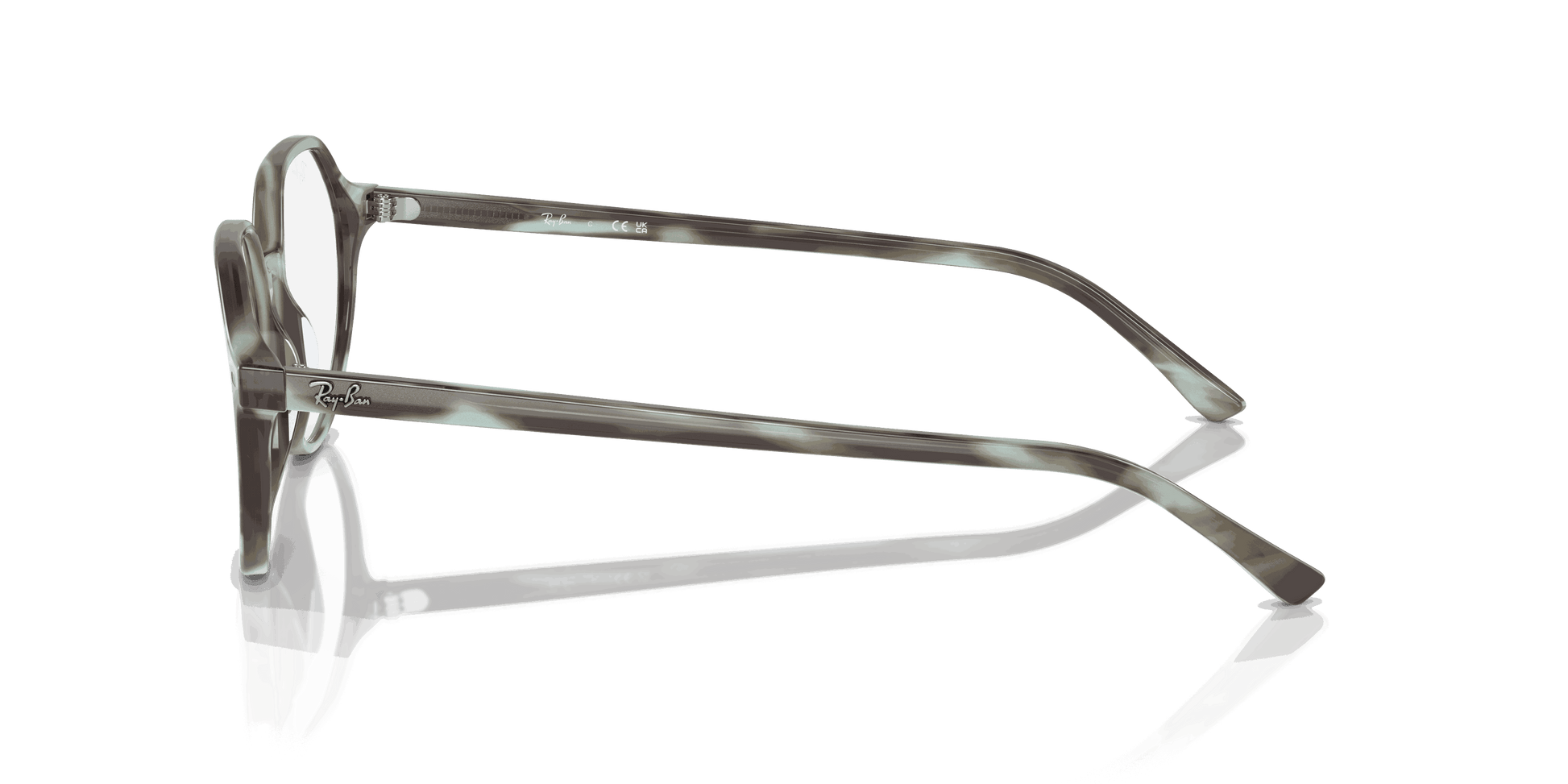 [Clear Lenses, Polished Striped Green Frame]