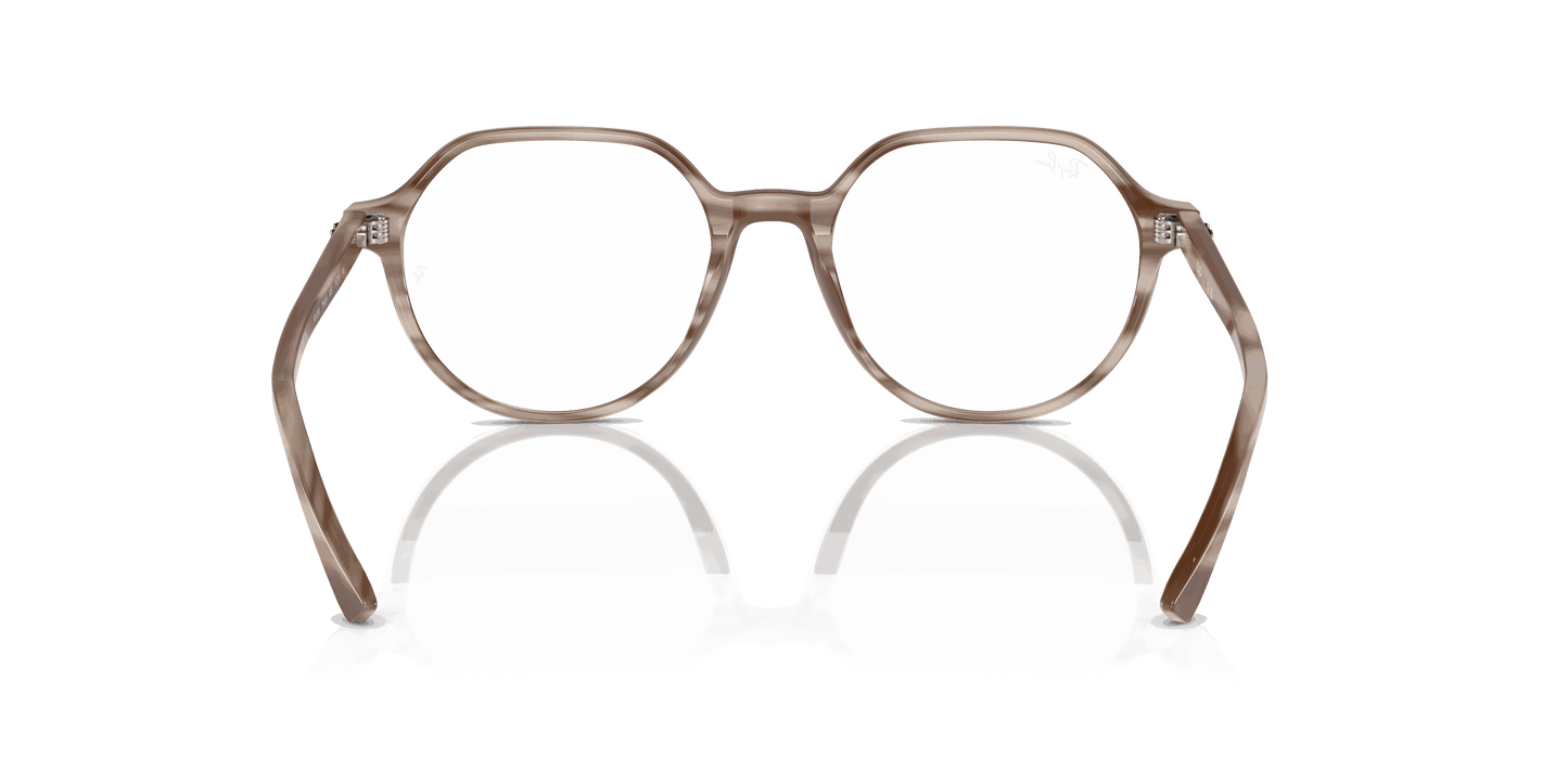 [Clear Lenses, Polished Striped Beige Frame]