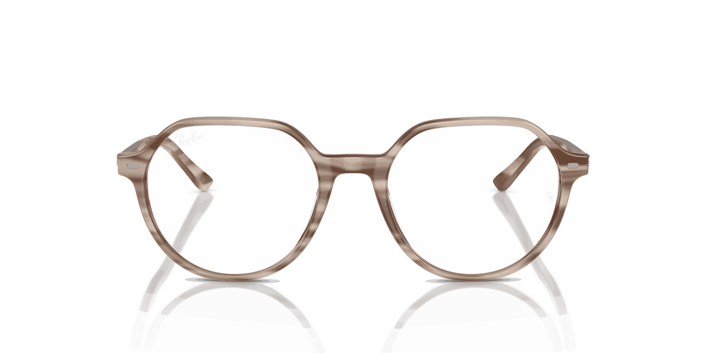 [Clear Lenses, Polished Striped Beige Frame]