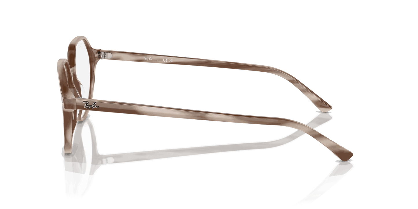 [Clear Lenses, Polished Striped Beige Frame]