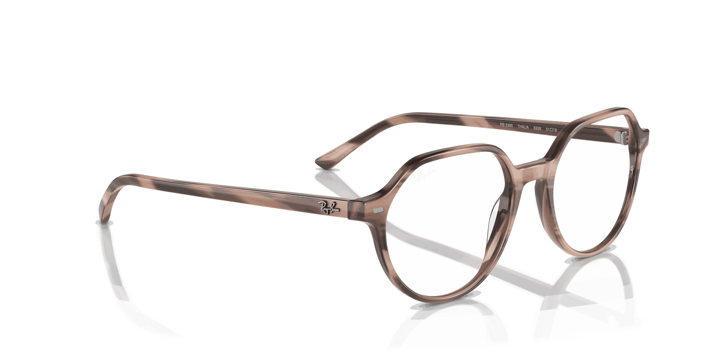[Clear Lenses, Polished Striped Pink Frame]
