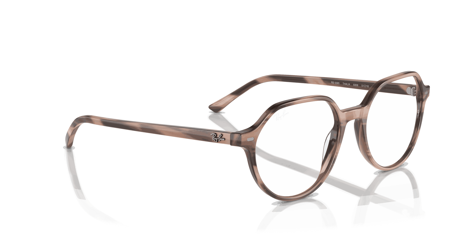 [Clear Lenses, Polished Striped Pink Frame]