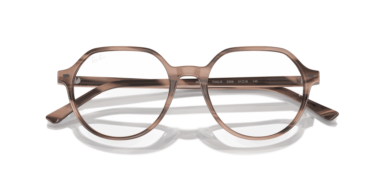[Clear Lenses, Polished Striped Pink Frame]