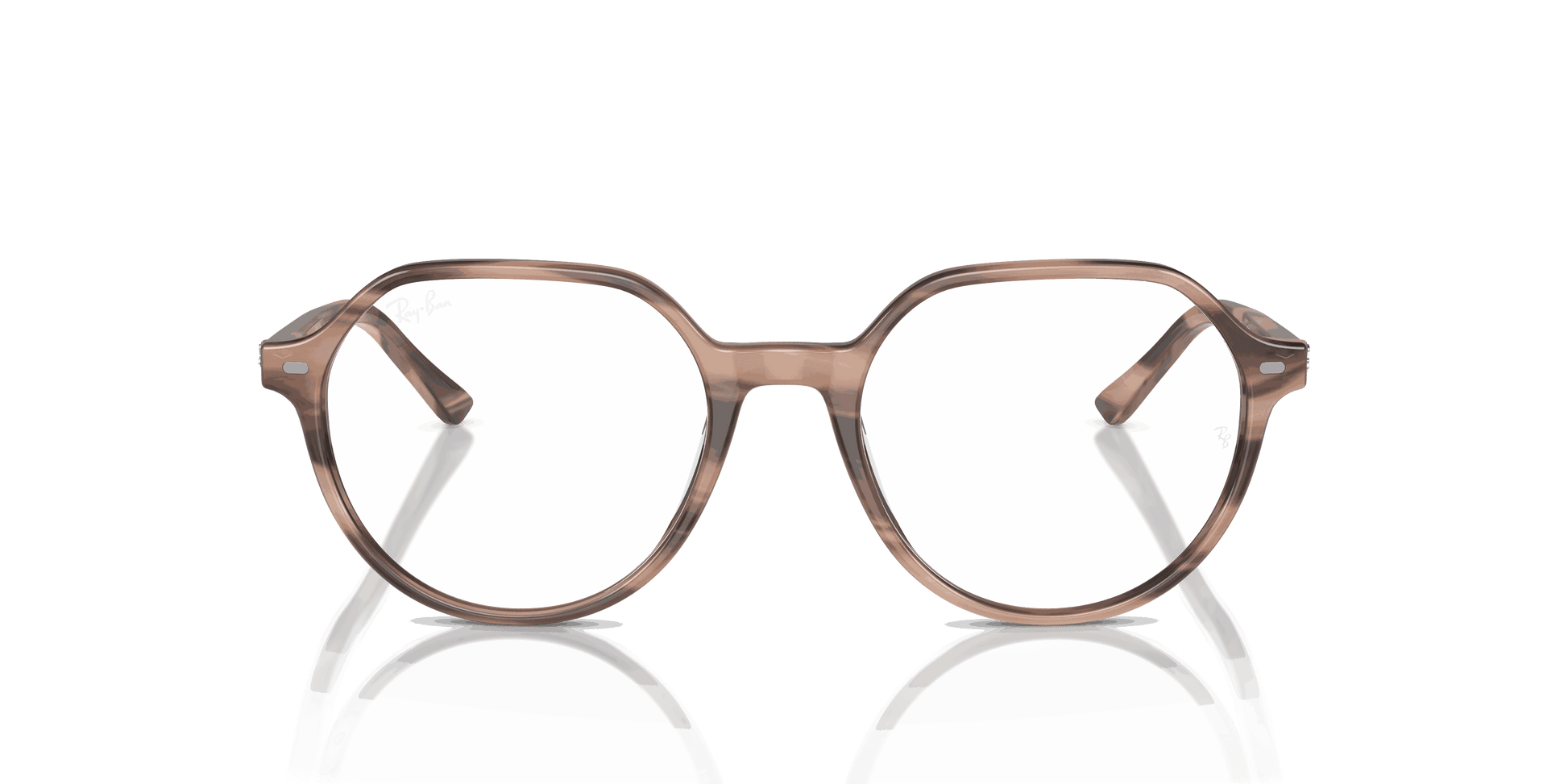 [Clear Lenses, Polished Striped Pink Frame]