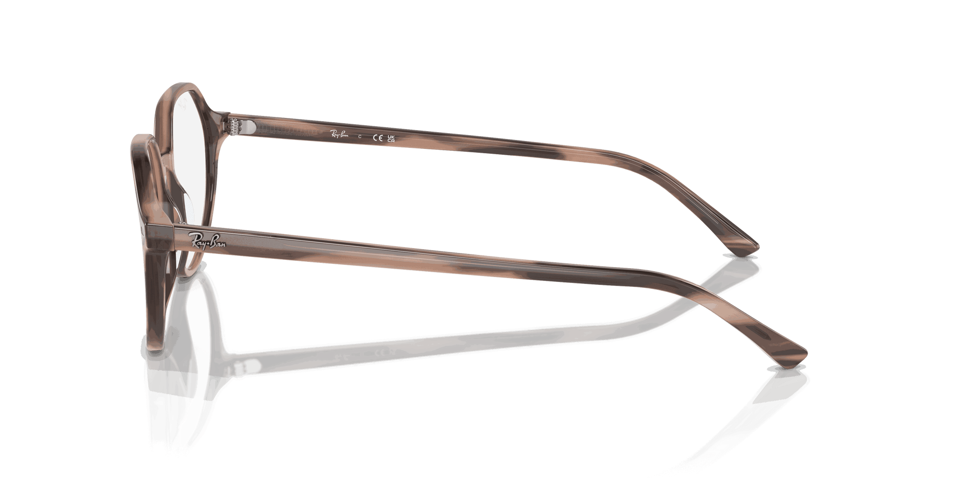 [Clear Lenses, Polished Striped Pink Frame]
