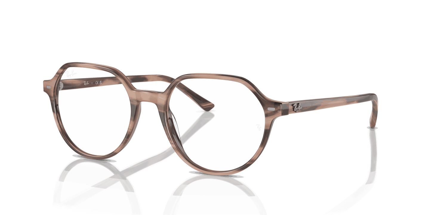 [Clear Lenses, Polished Striped Pink Frame]