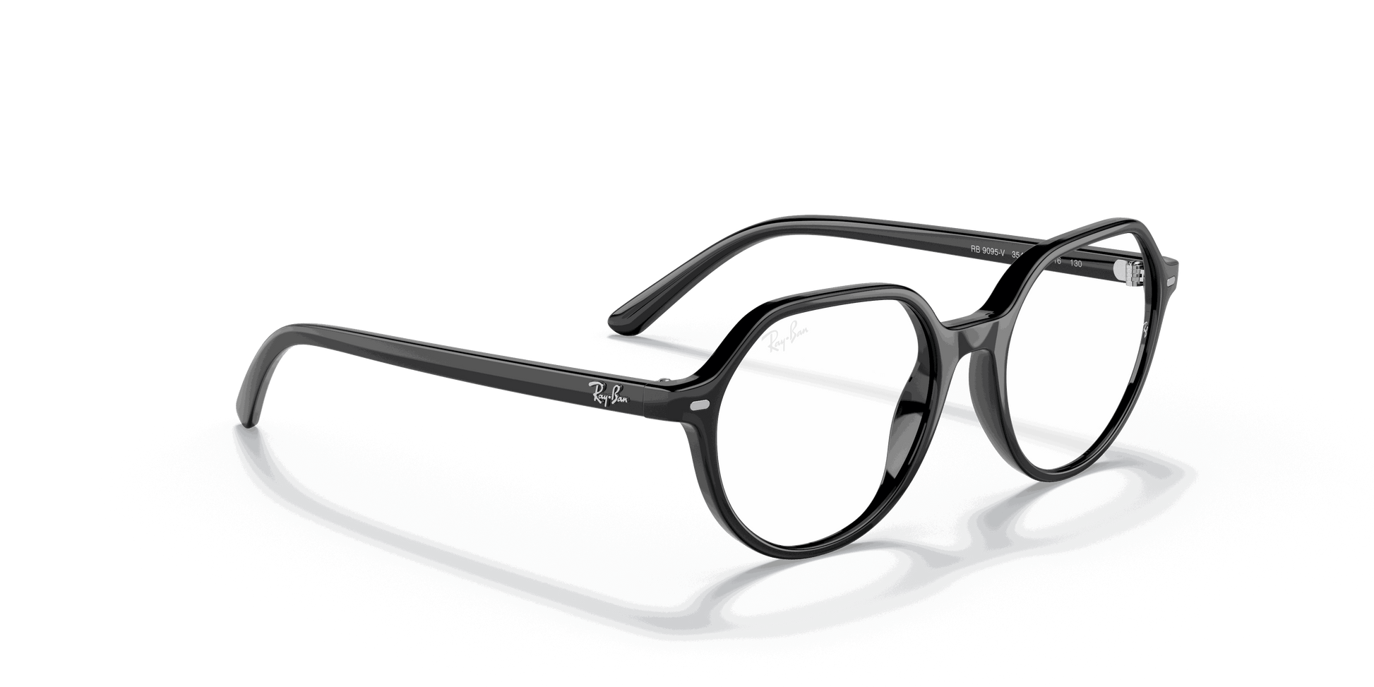 [Clear Lenses, Polished Black Frame]