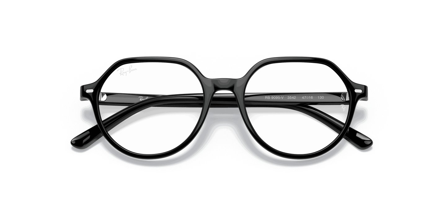 [Clear Lenses, Polished Black Frame]