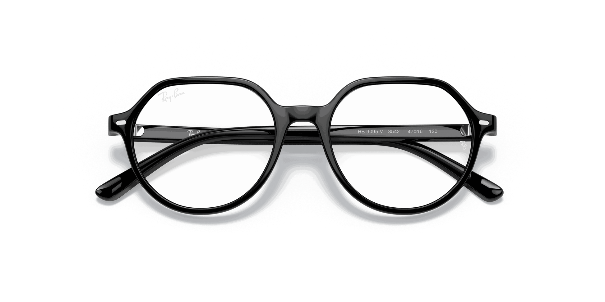 [Clear Lenses, Polished Black Frame]