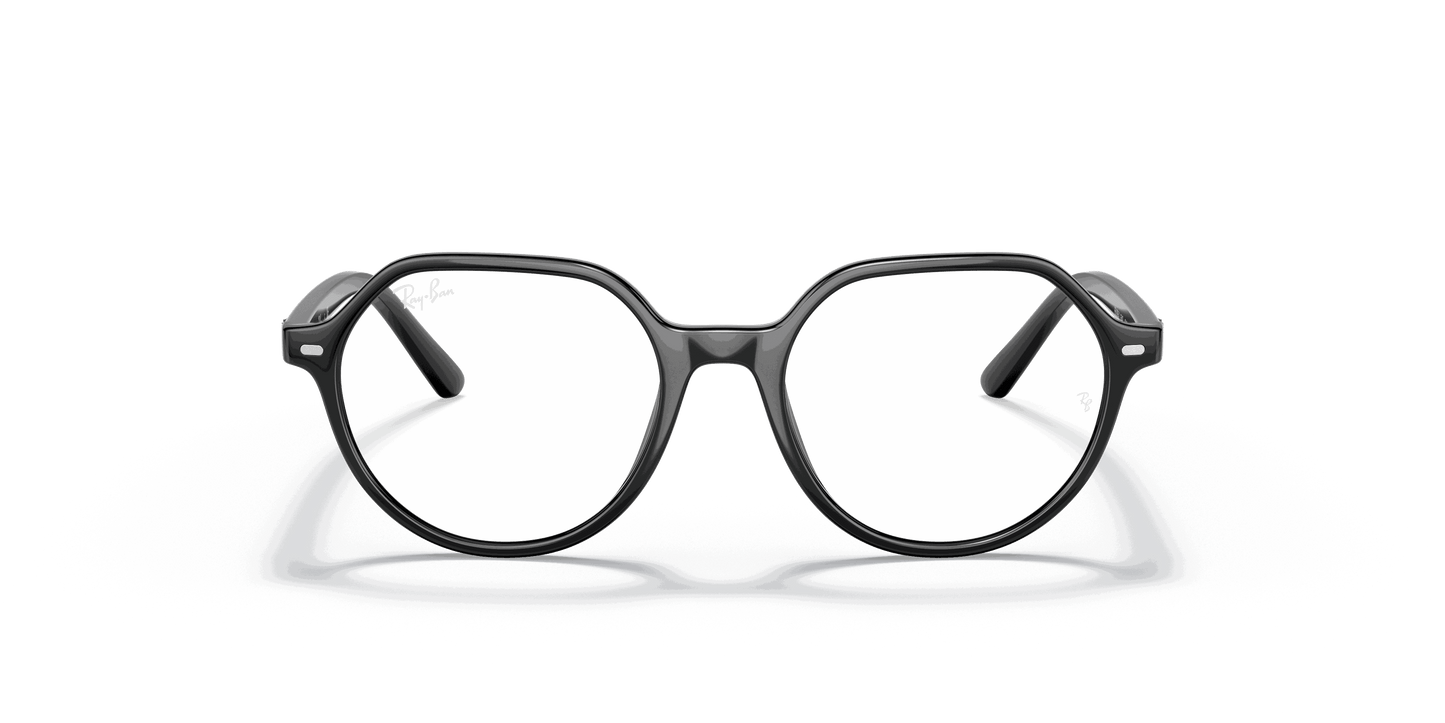 [Clear Lenses, Polished Black Frame]