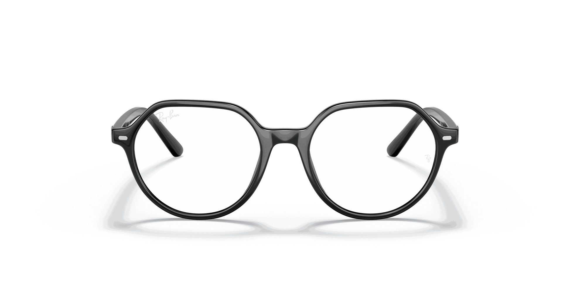 [Clear Lenses, Polished Black Frame]