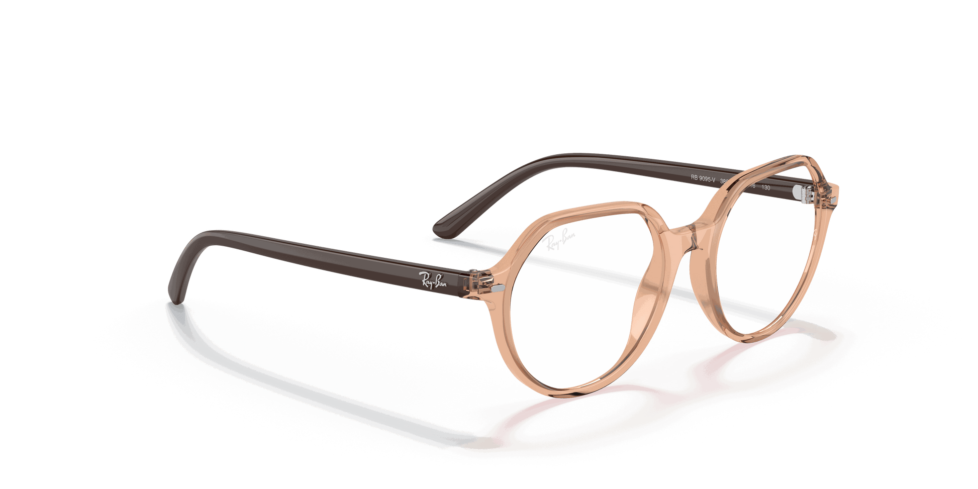 [Clear Lenses, Polished Transparent Brown Frame]