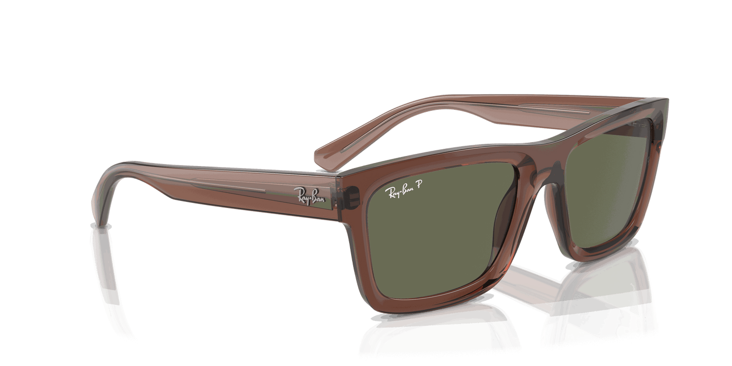 [Dark Green Lenses, Polished Transparent Brown Frame]