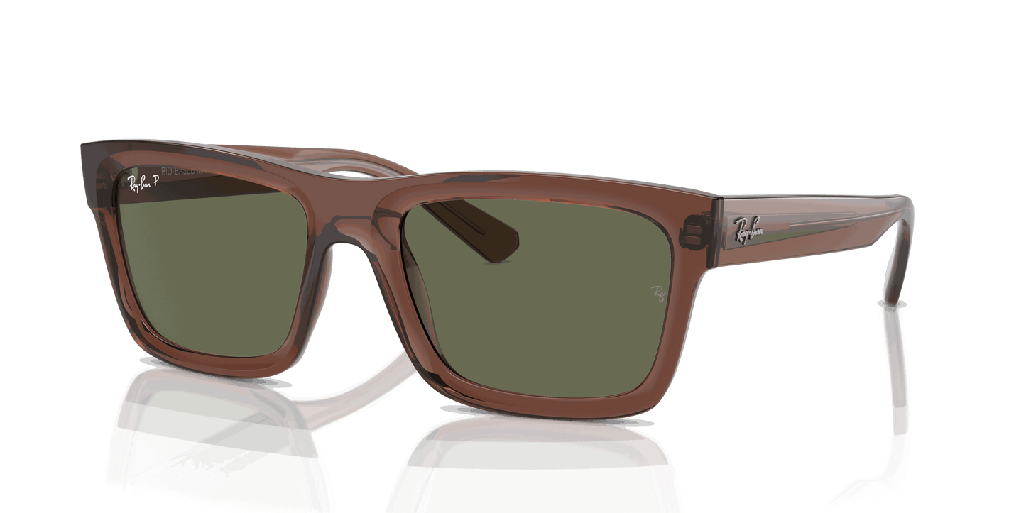 [Dark Green Lenses, Polished Transparent Brown Frame]