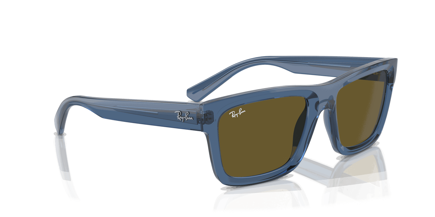 [Dark Brown Lenses, Polished Transparent Dark Blue Frame]