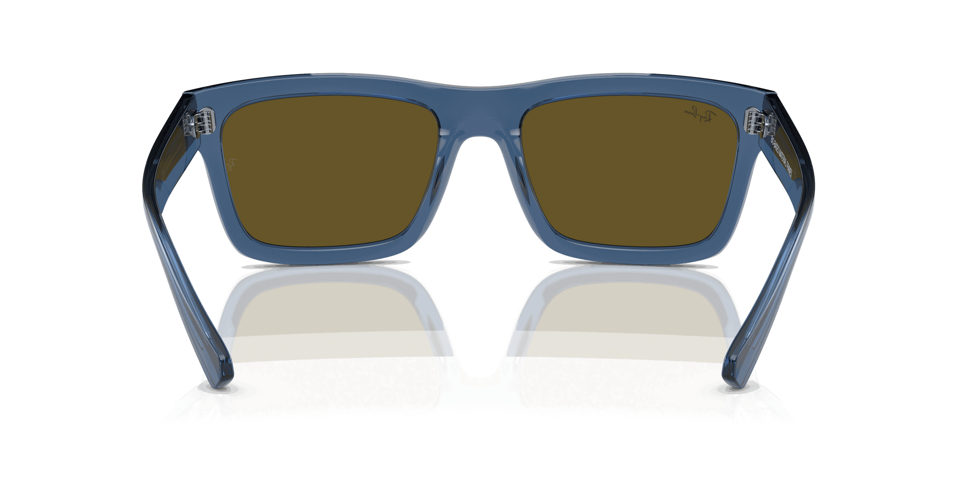 [Dark Brown Lenses, Polished Transparent Dark Blue Frame]