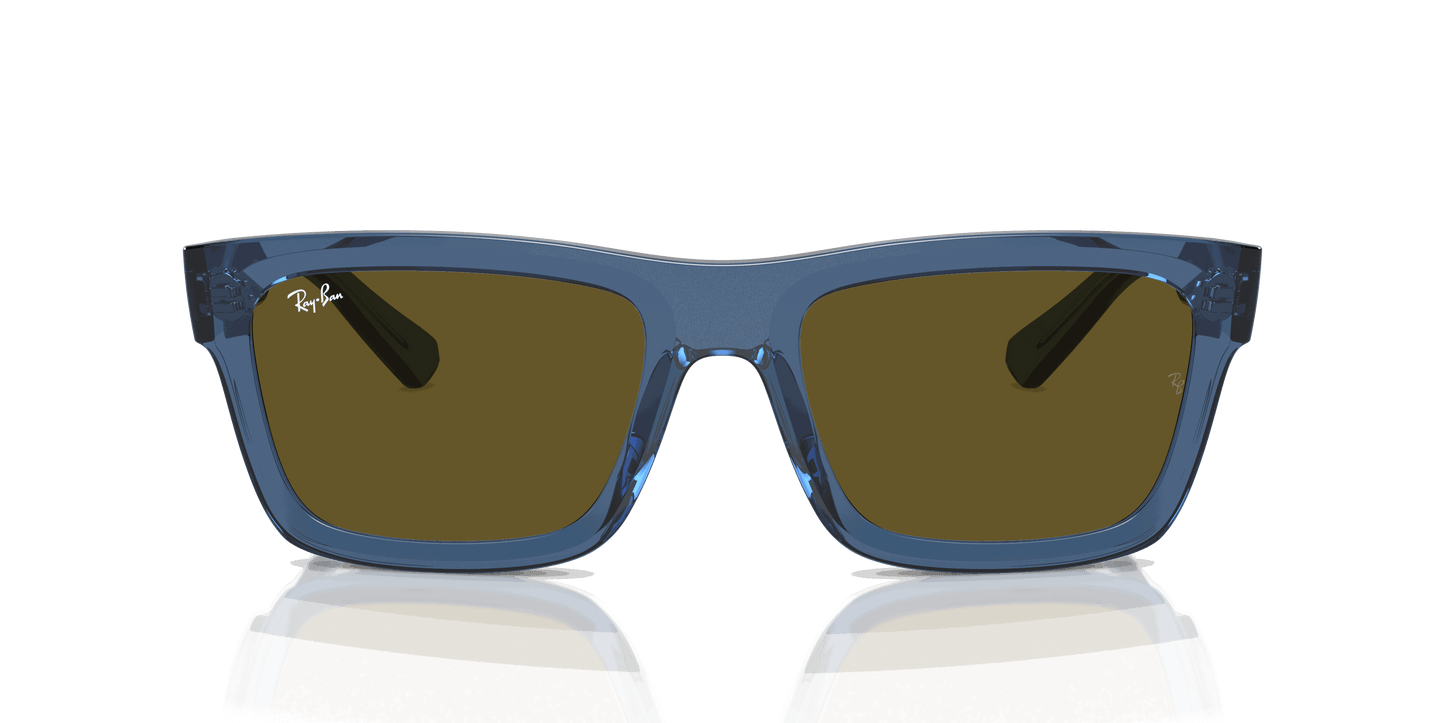 [Dark Brown Lenses, Polished Transparent Dark Blue Frame]