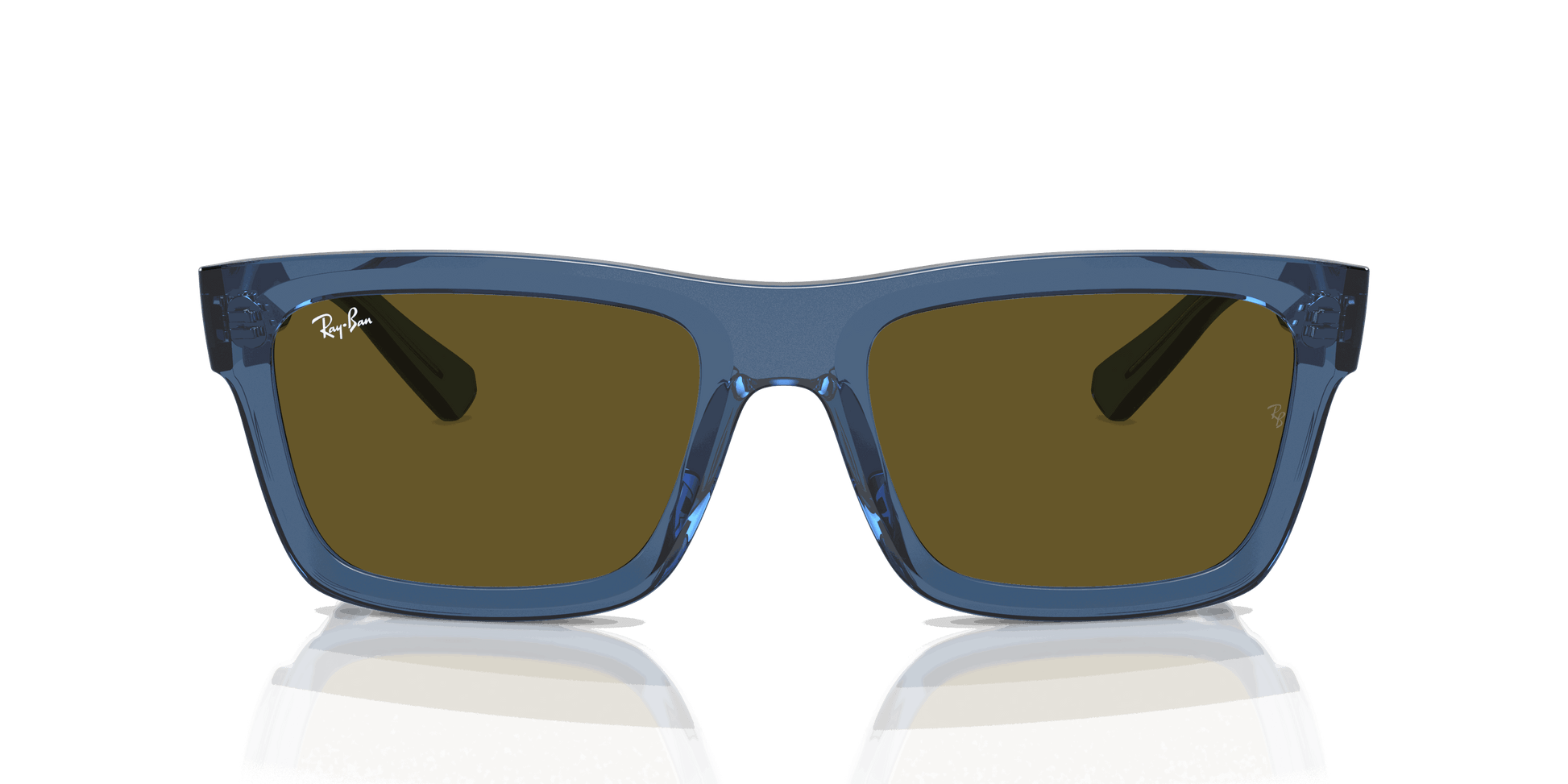 [Dark Brown Lenses, Polished Transparent Dark Blue Frame]
