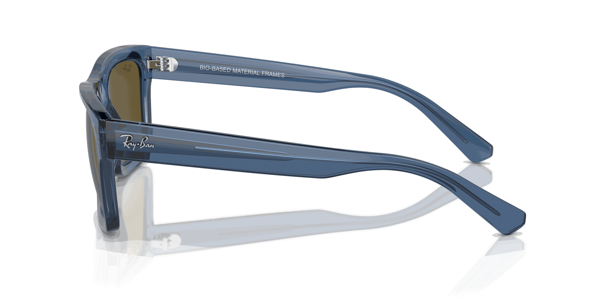 [Dark Brown Lenses, Polished Transparent Dark Blue Frame]