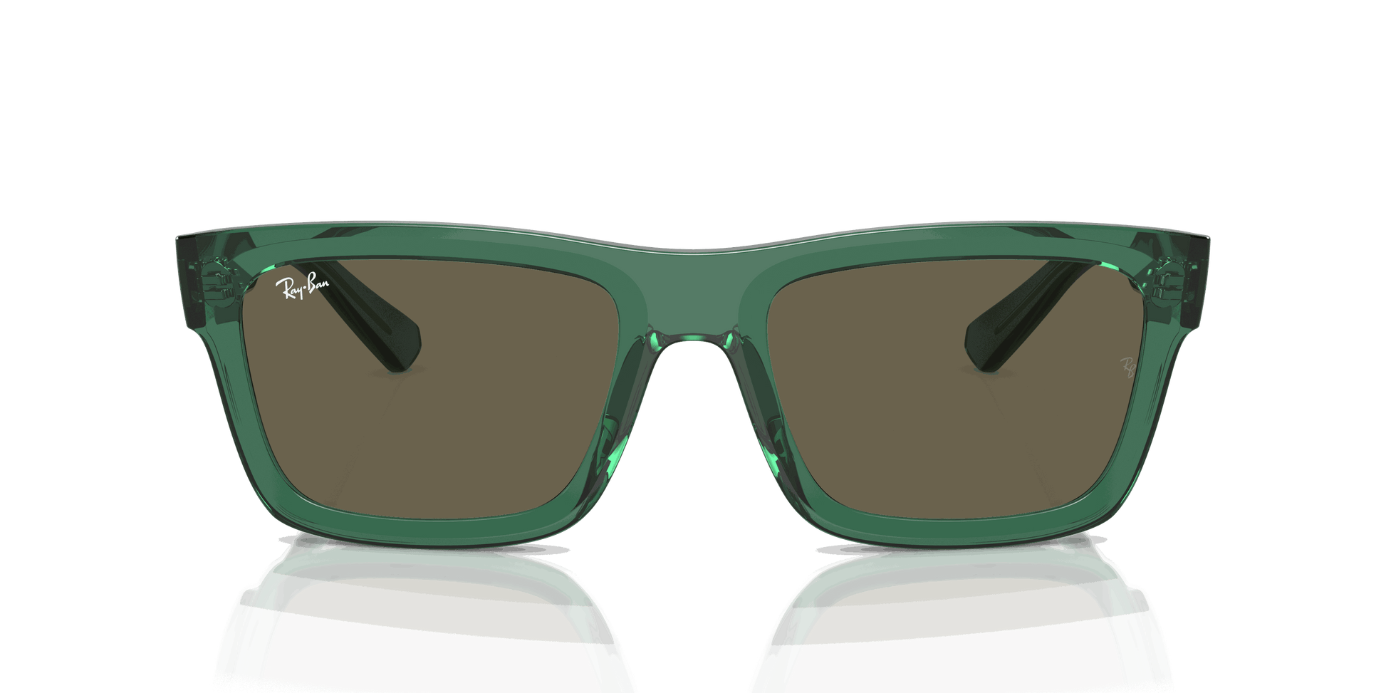 [Brown Lenses, Polished Transparent Green Frame]