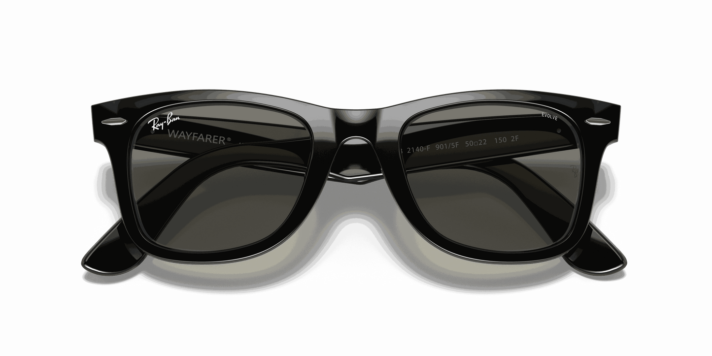 [Clear Grey Lenses, Polished Black Frame]