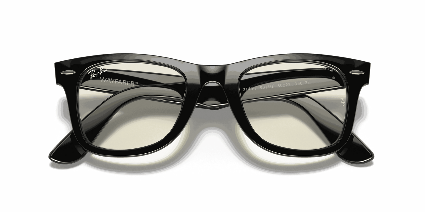 [Clear Grey Lenses, Polished Black Frame]
