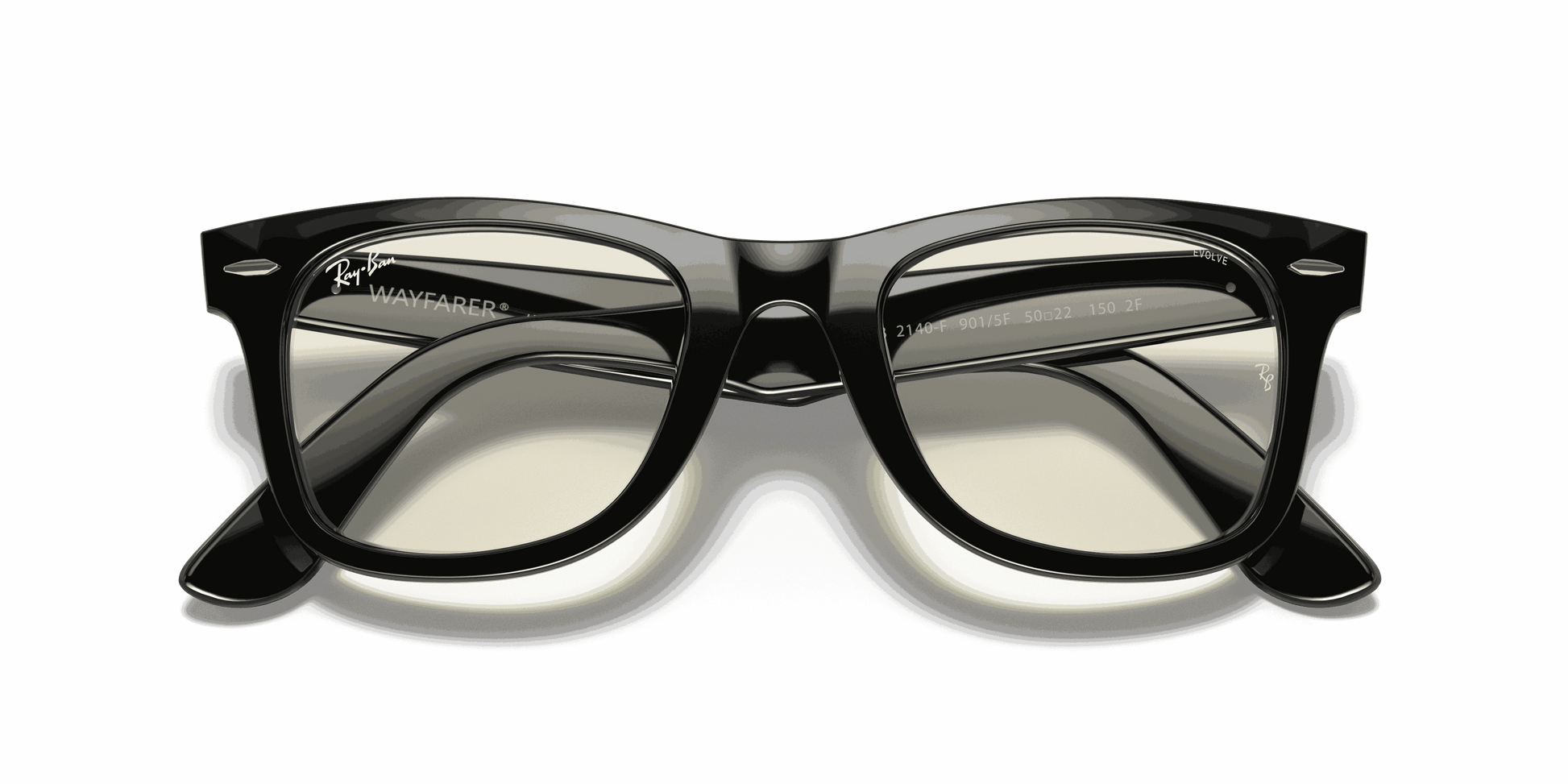 [Clear Grey Lenses, Polished Black Frame]