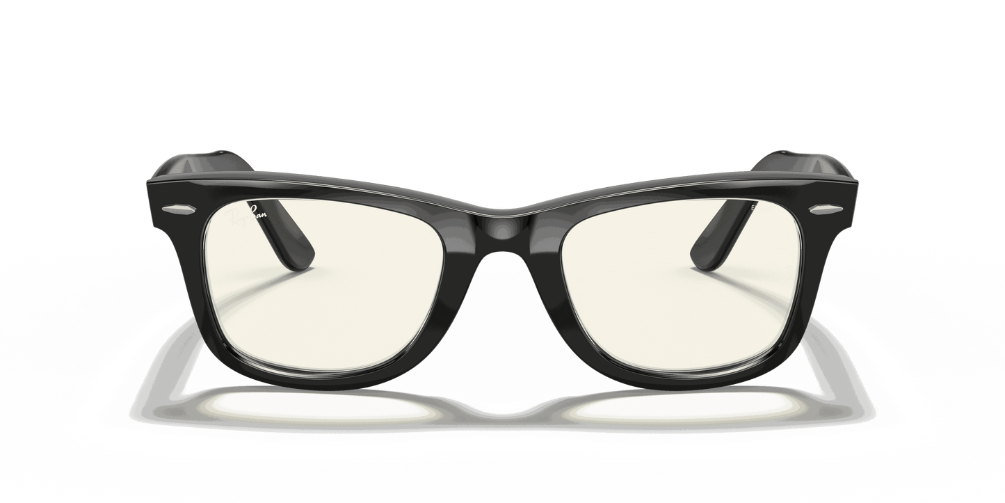 [Clear Grey Lenses, Polished Black Frame]