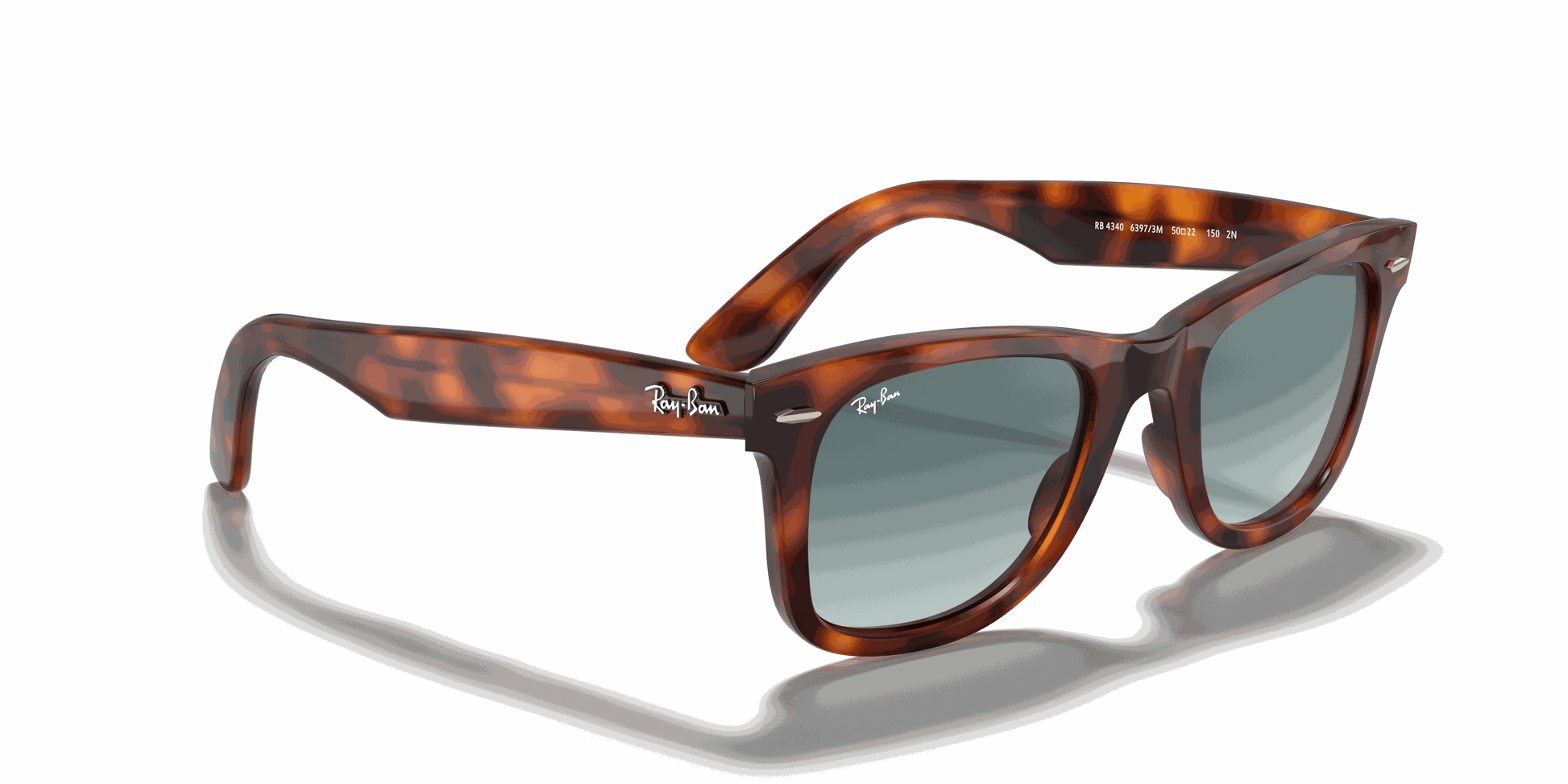 [Blue Gradient Lenses, Polished Red Havana Frame]