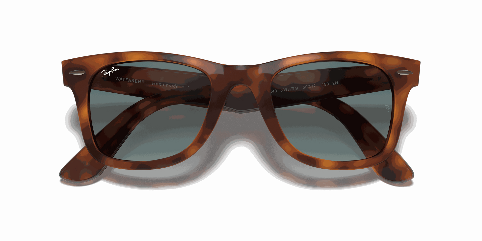 [Blue Gradient Lenses, Polished Red Havana Frame]