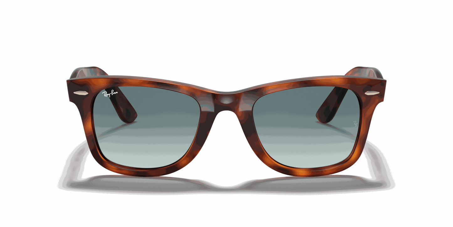 [Blue Gradient Lenses, Polished Red Havana Frame]