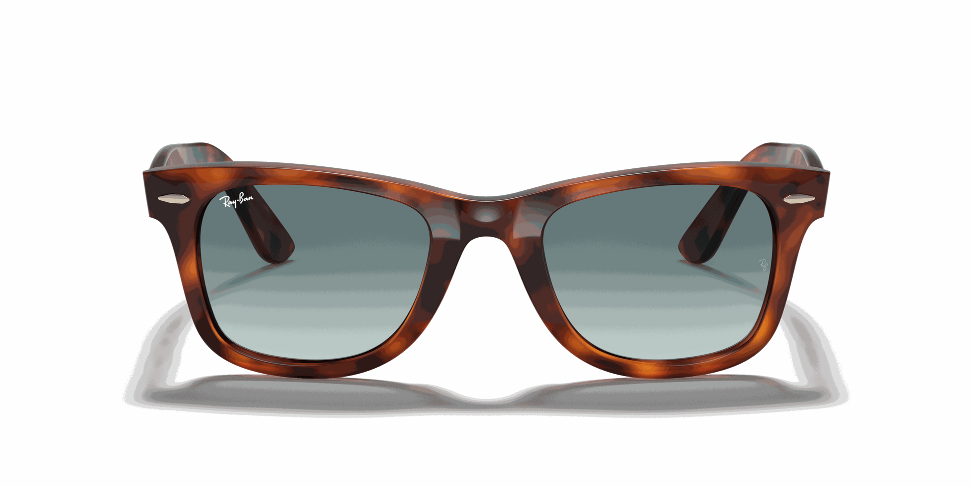[Blue Gradient Lenses, Polished Red Havana Frame]