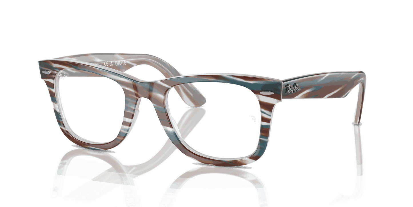 [Clear Lenses, Polished Photo Striped Light Blue Frame]