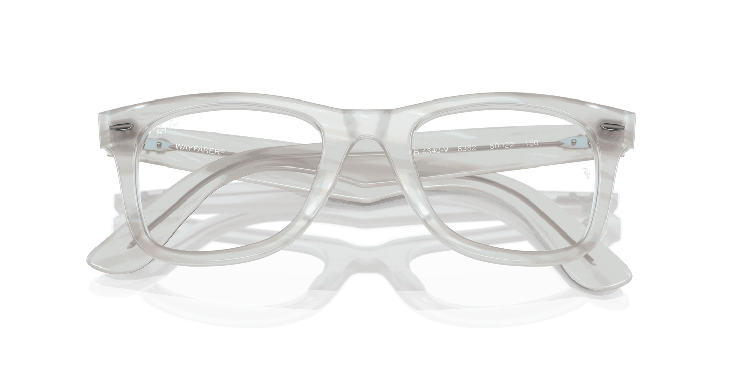 [Clear Lenses, Polished Photo Striped Light Blue Frame]