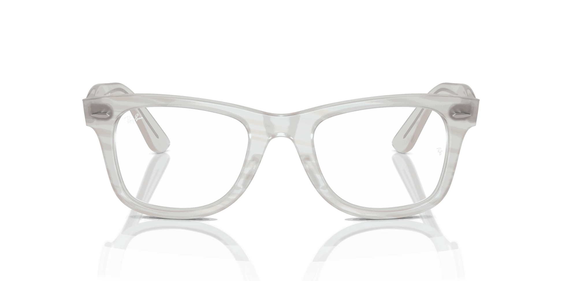 [Clear Lenses, Polished Photo Striped Light Blue Frame]