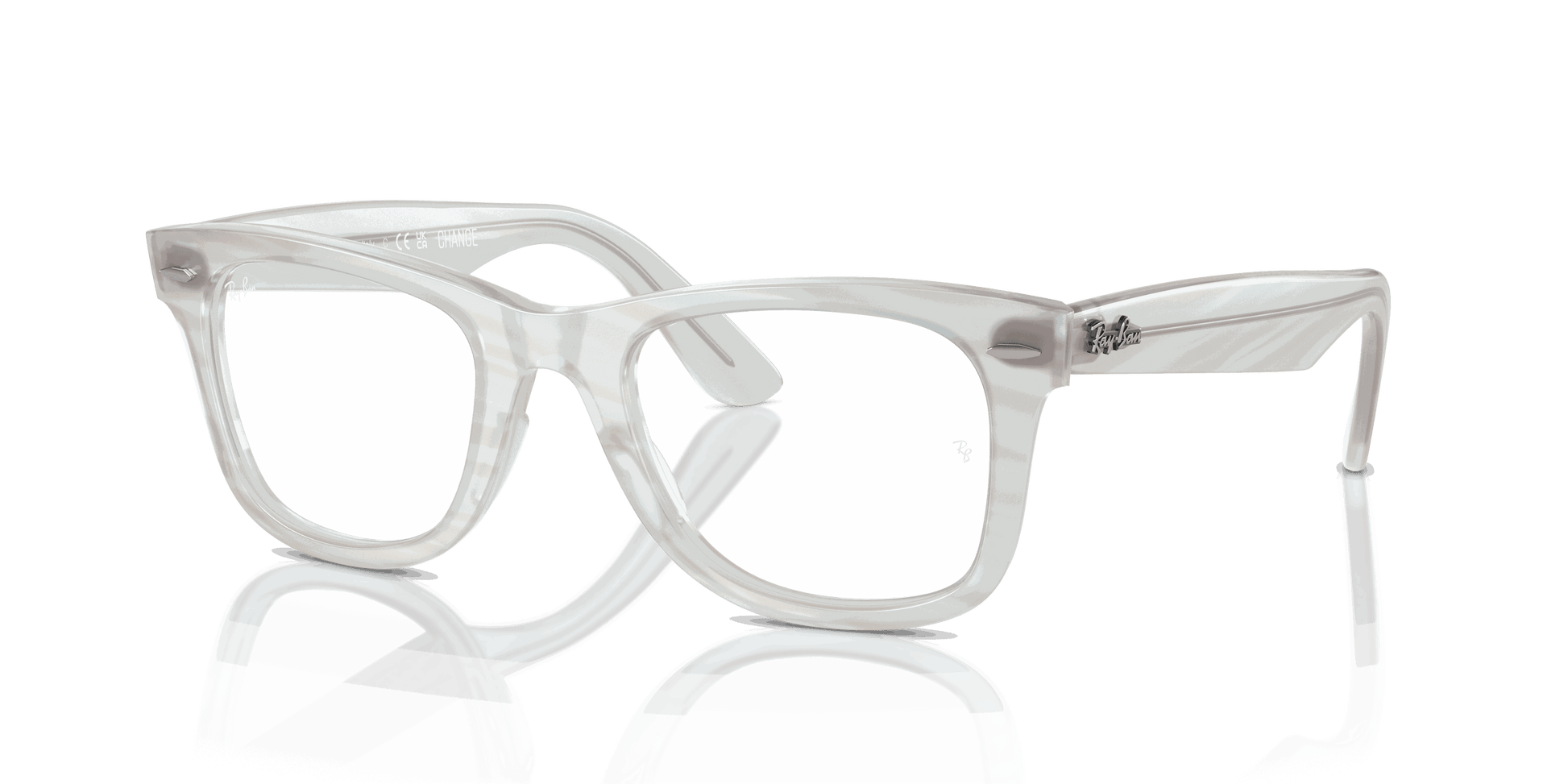 [Clear Lenses, Polished Photo Striped Light Blue Frame]