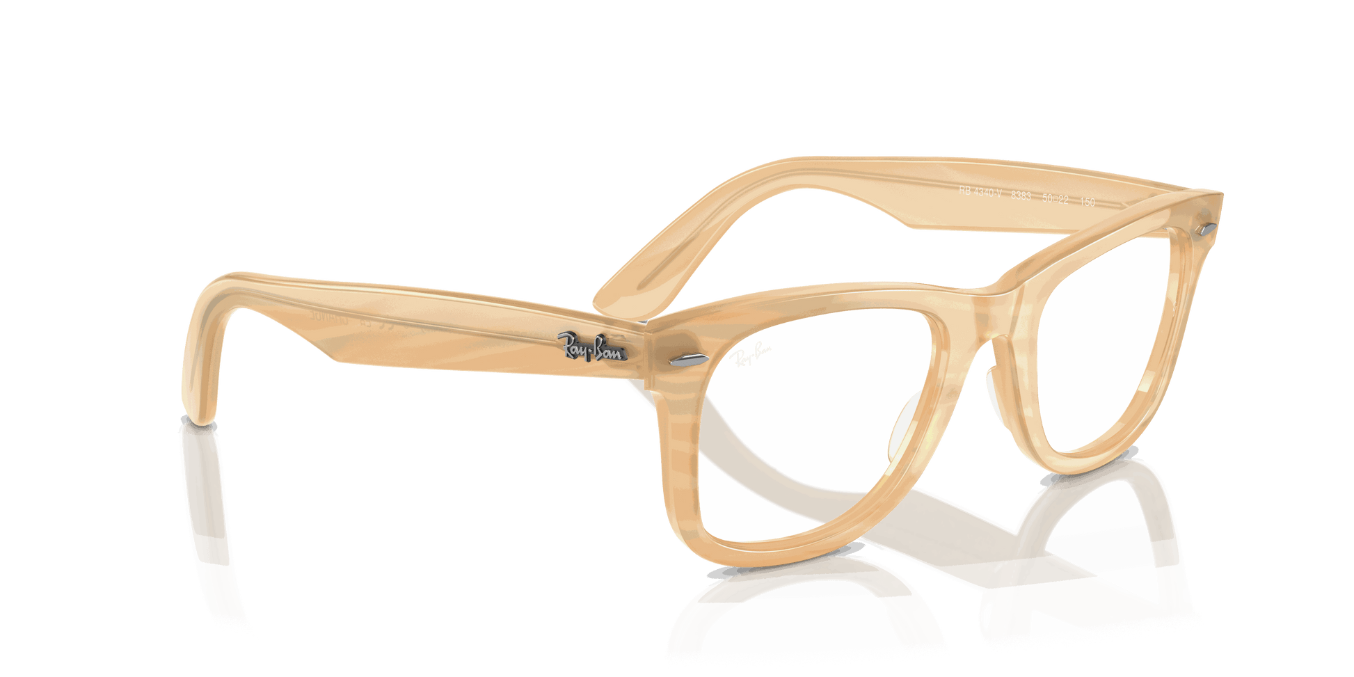 [Clear Lenses, Polished Photo Striped Brown Frame]
