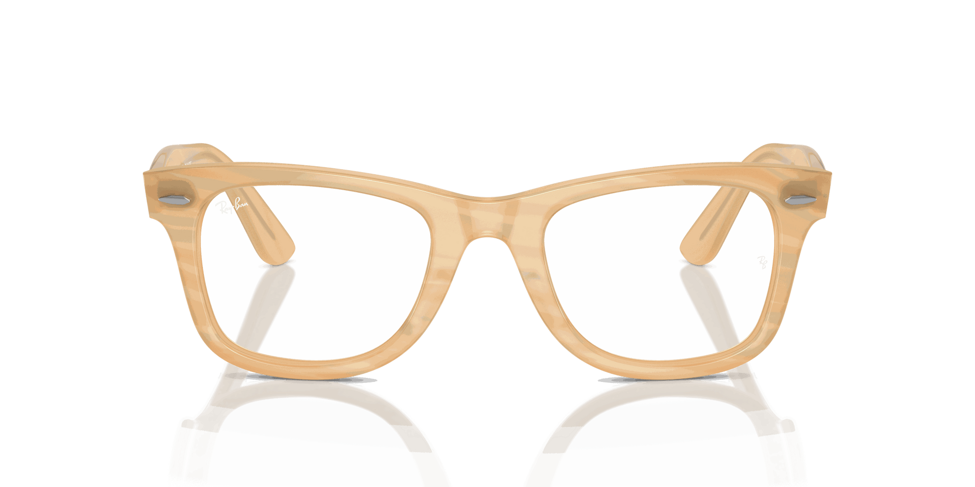 [Clear Lenses, Polished Photo Striped Brown Frame]