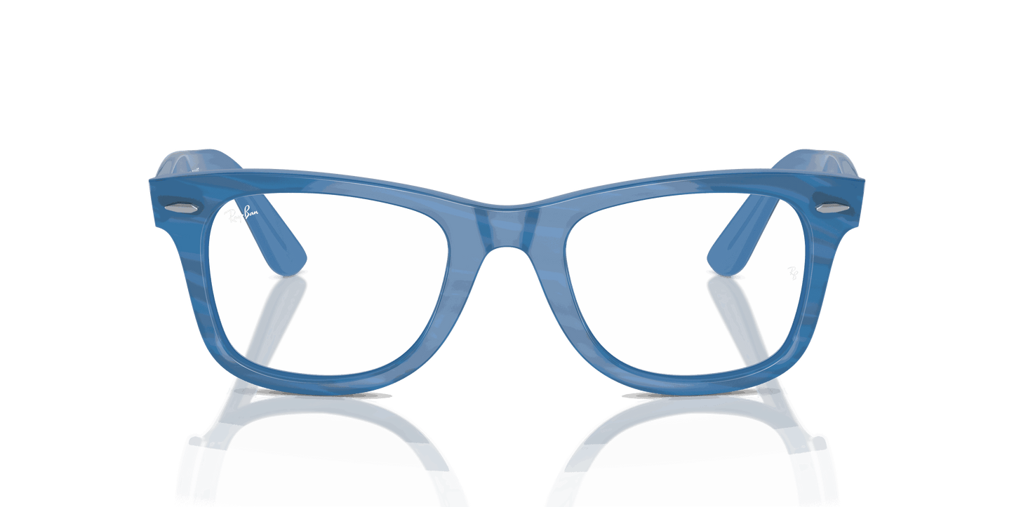 [Clear Lenses, Polished Photo Striped Blue Frame]