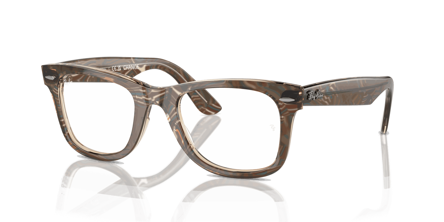 [Demo Lens Lenses, Polished Photo Waves Brown Frame]