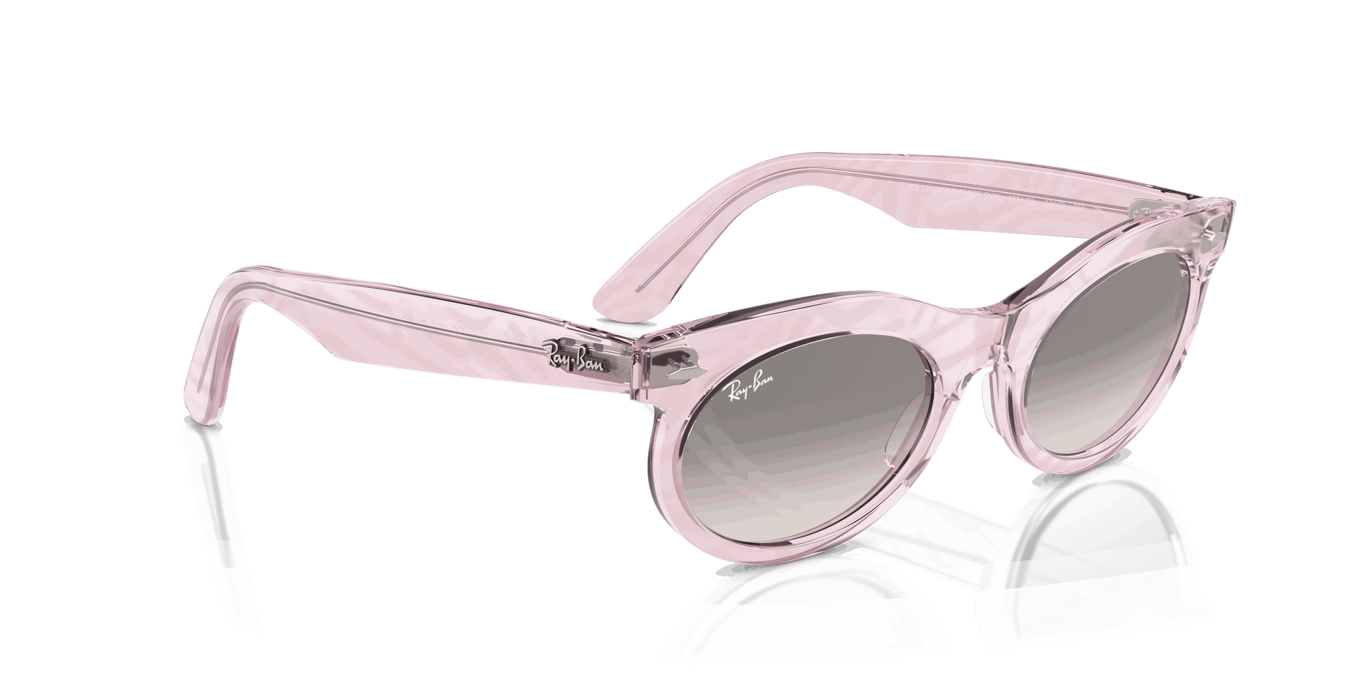 [Clear Grey Lenses, Polished Photo Waves Purple Frame]