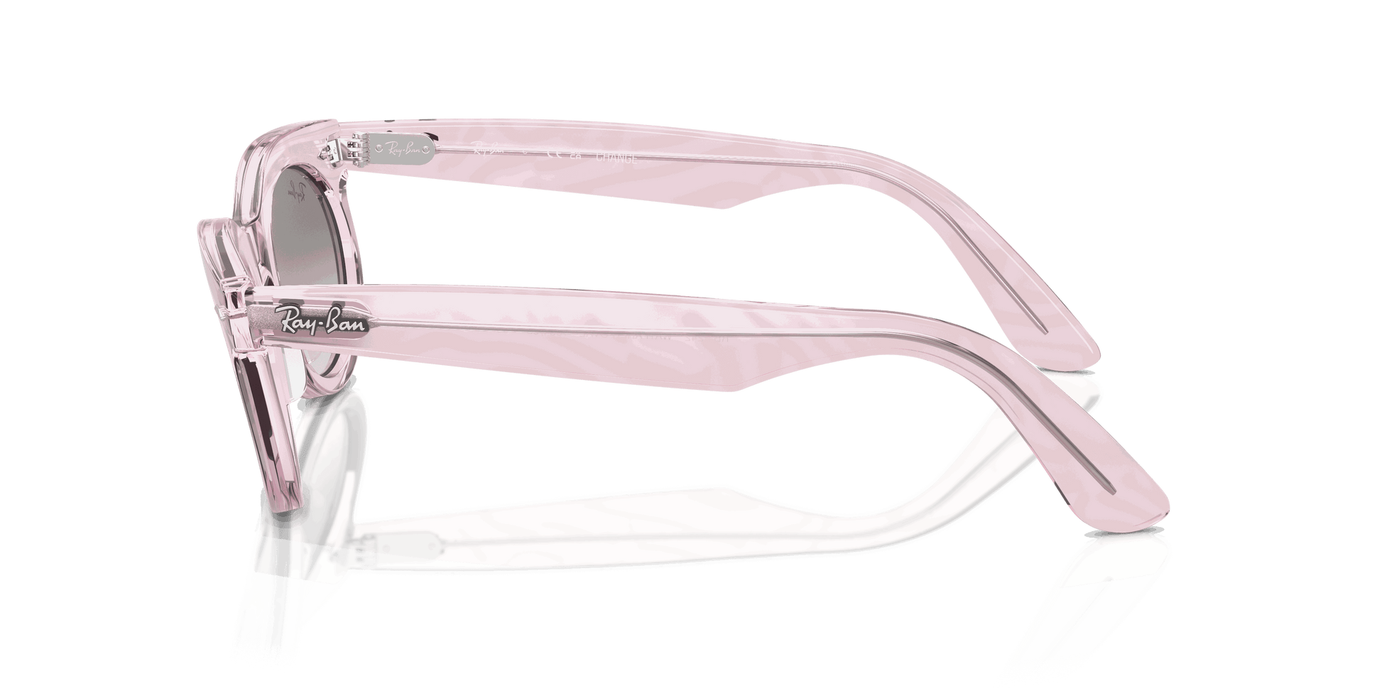 [Clear Grey Lenses, Polished Photo Waves Purple Frame]