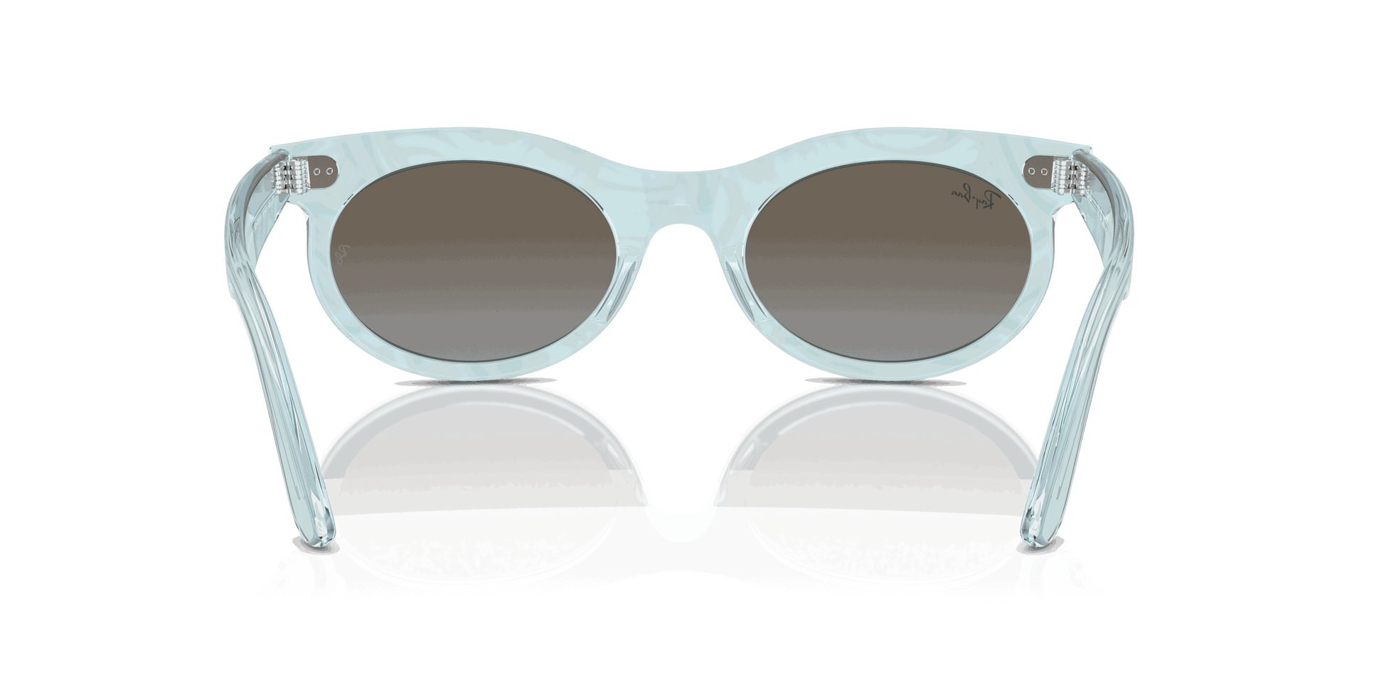 [Blue Brown Lenses, Polished Photo Waves Azure Frame]