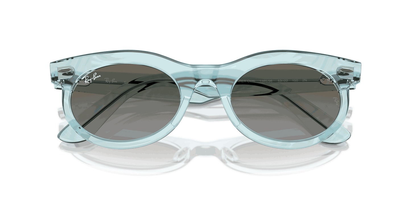 [Blue Brown Lenses, Polished Photo Waves Azure Frame]